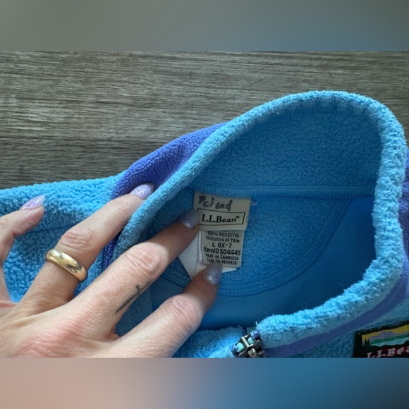 Kids LL Bean 1/4 Zip Fleece 6-7 - Picture 2 of 4